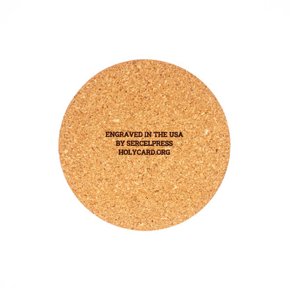 Chesterton Academy Coaster – Laser Engraved Cork Drink Coaster – Classical School Gift – Catholic Desk or Kitchen Decor – SercelPress