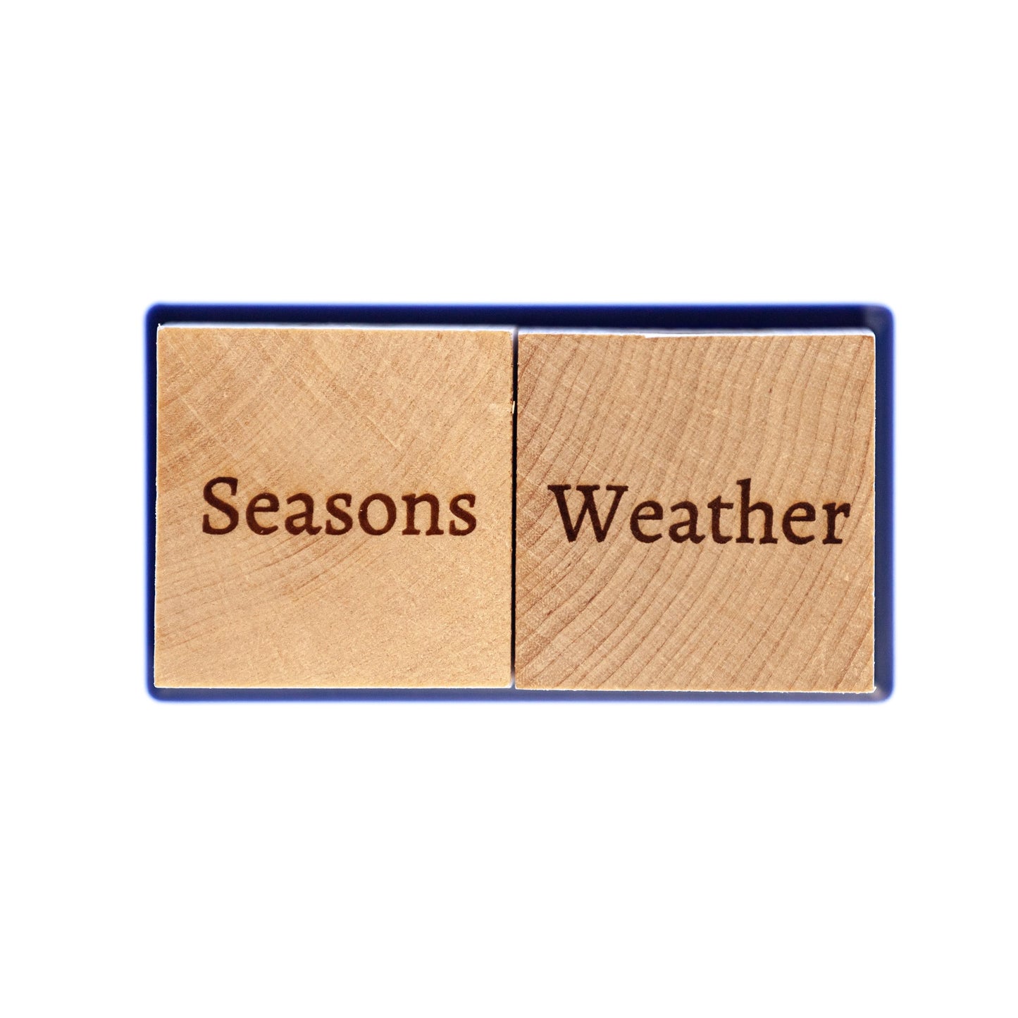 Weather Blocks – Identify Daily Seasons & Weather – Montessori, Homeschool, Classroom Tool – Made in the USA – Wooden Learning Toy