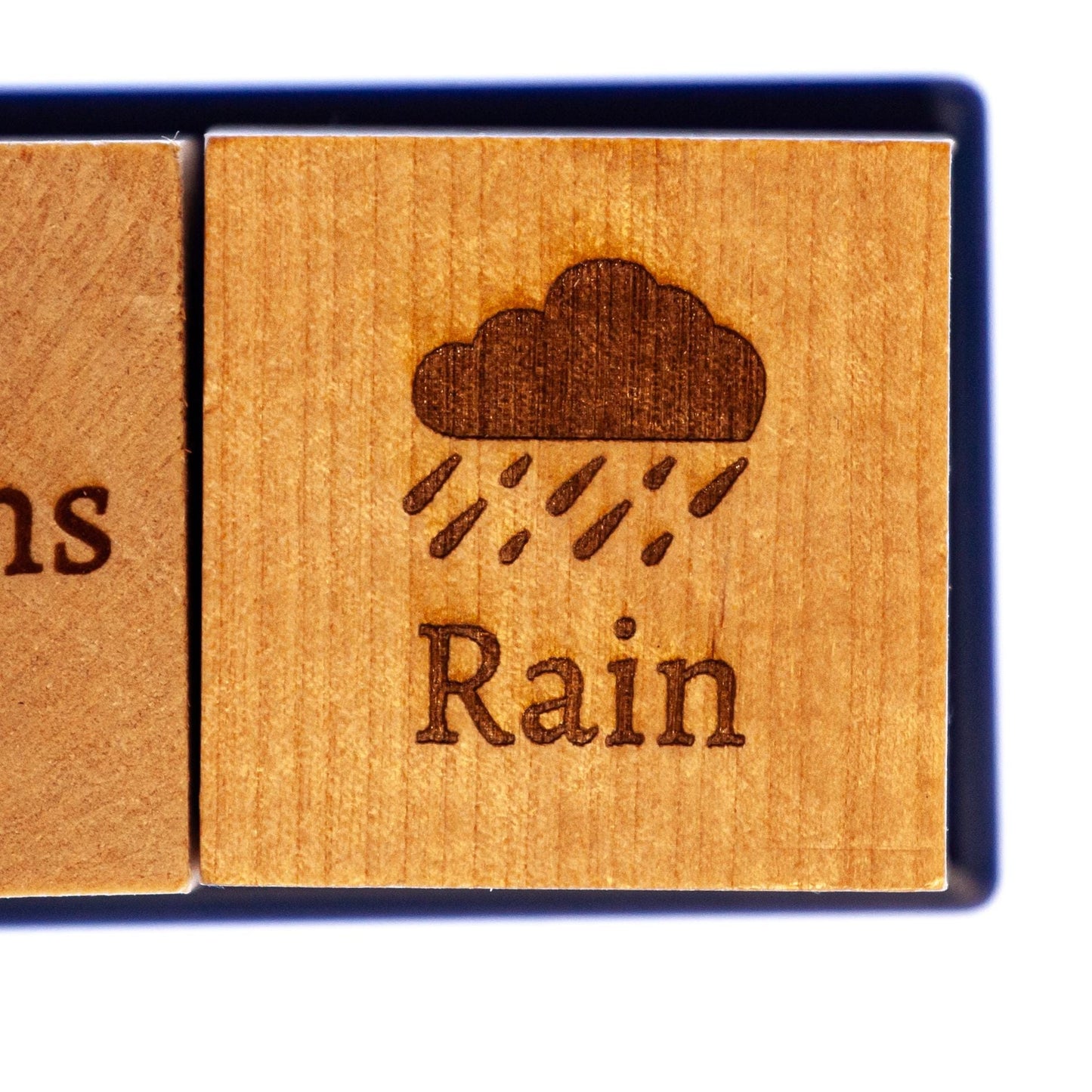 Weather Blocks – Identify Daily Seasons & Weather – Montessori, Homeschool, Classroom Tool – Made in the USA – Wooden Learning Toy