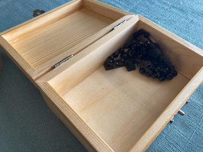 Rosary Box, Hail Mary Full of Grace, Engraved in the USA, Catholic Living