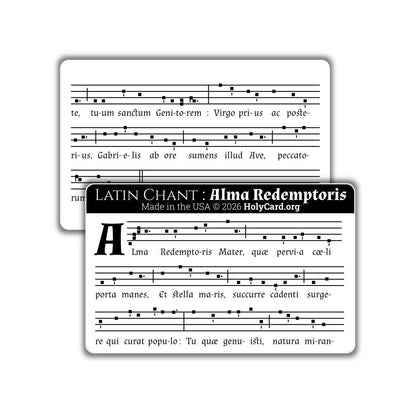 Alma Redemptoris Mater, Latin Chant | Pocket PrayerFulls™ | Uncompromising Holy Cards — Built to Last. Backed for Life