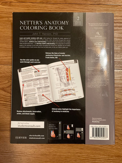 Netter's Anatomy Coloring Book Updated Edition, 2nd Edition