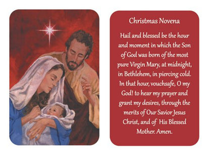 Christmas Wallet Holy Cards & Prayers, Pack of 54
